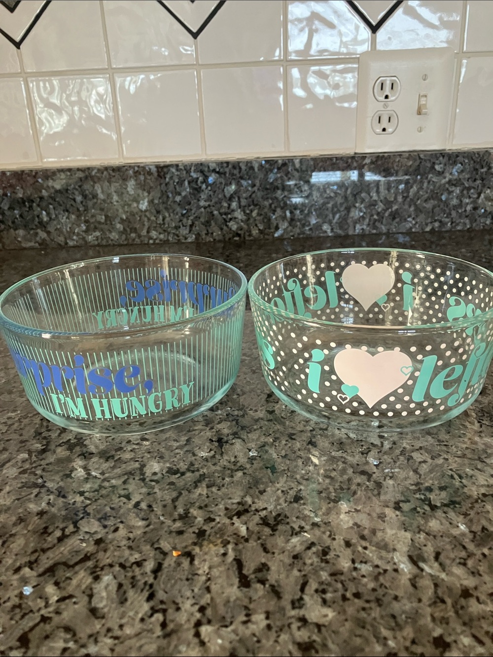 Pyrex Clear Glass Serving Bowls from “Eat My Words” Collection